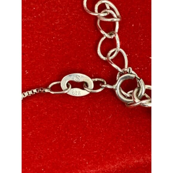 Sterling Silver Necklace & Ring Set Cross Pendant Christian GUC marked crystal - Picture 5 of 16